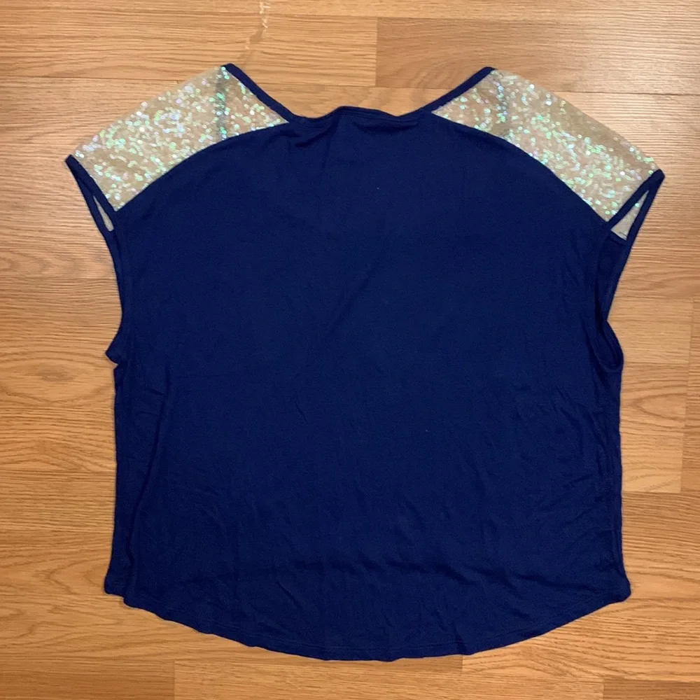Dark Blue PINK Crop Top - Picture 2 of 7